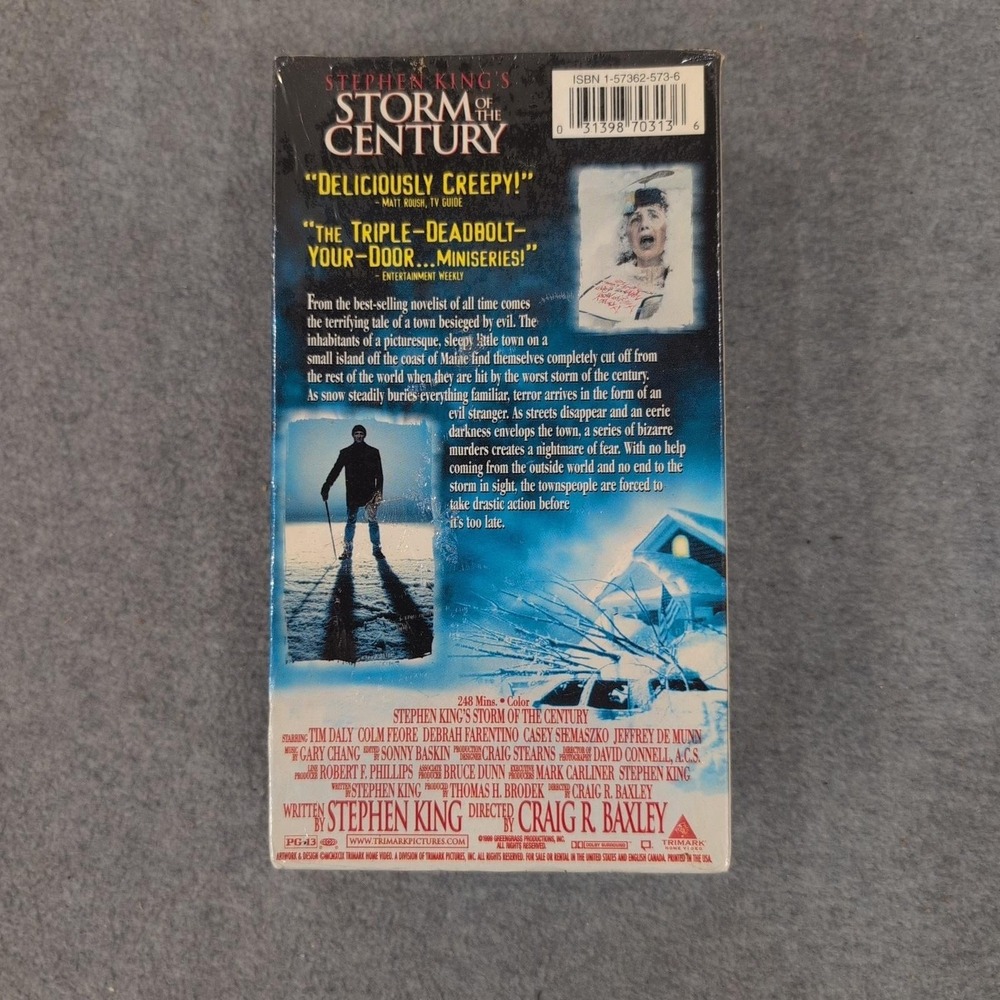 Stephen King Storm of the Century VHS 1999 Double Tape Set Factory Sealed New - Picture 3 of 5